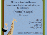 Zoo themed Birthday Party Invitations Zoo Animal Birthday Party Invitation Template Http Www