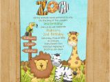 Zoo themed Birthday Party Invitations Zoo Birthday Invitation Jungle Animals Custom and
