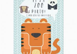 Zoo themed Birthday Party Invitations Zoo Party themed Birthday Invitation Card Zazzle