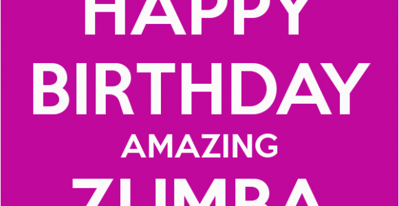 Zumba Birthday Card Happy Birthday Amazing Zumba Girl Keep Calm and Carry On