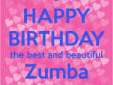 Zumba Birthday Card Happy Birthday the Best and Beautiful Zumba Instructor